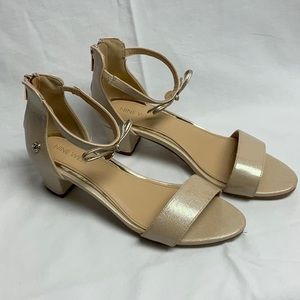 Girls Gold Nine West Heels